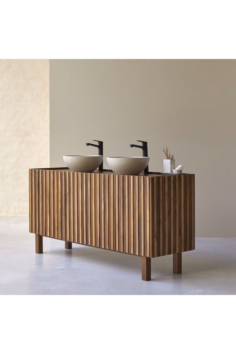 Varnished Mango Wood Vanity Unit | Tikamoon Milo | Woodfurniture.com