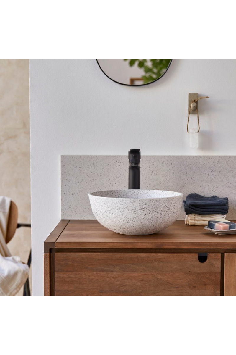 Round Terrazzo Bathroom Sink | Tikamoon Elea | Woodfurniture.com