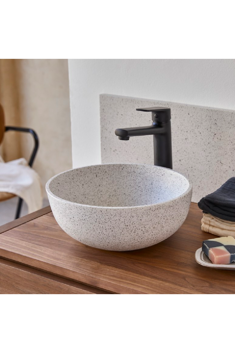 Round Terrazzo Bathroom Sink | Tikamoon Elea | Woodfurniture.com