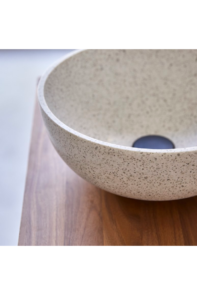 Round Terrazzo Bathroom Sink | Tikamoon Elea | Woodfurniture.com