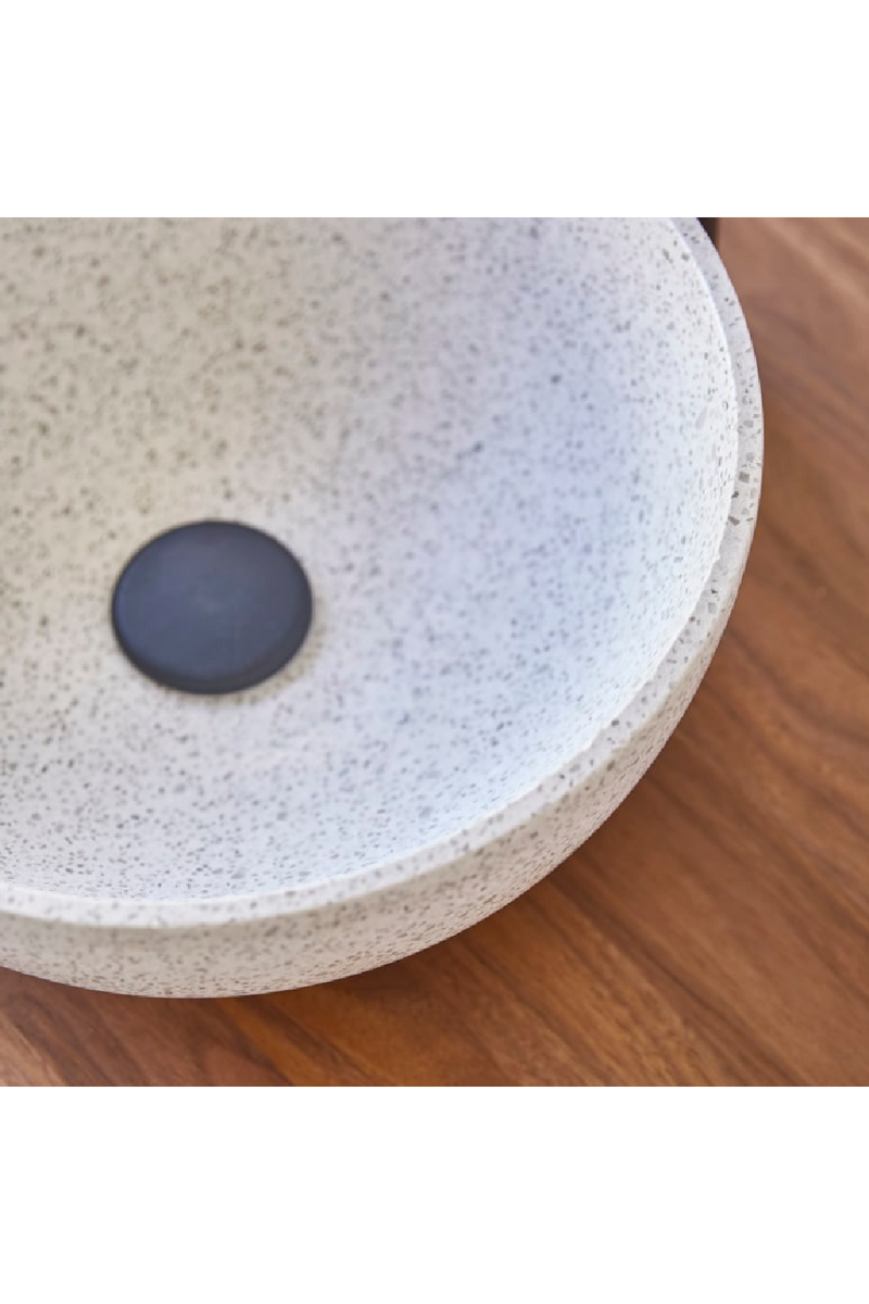 Round Terrazzo Bathroom Sink | Tikamoon Elea | Woodfurniture.com