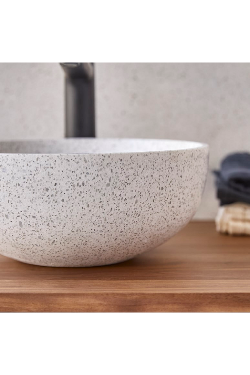 Round Terrazzo Bathroom Sink | Tikamoon Elea | Woodfurniture.com