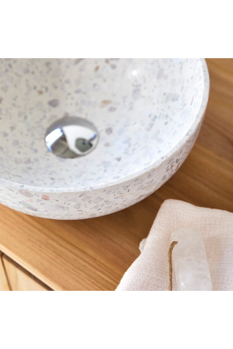 Round Terrazzo Bathroom Sink | Tikamoon Elea | Woodfurniture.com