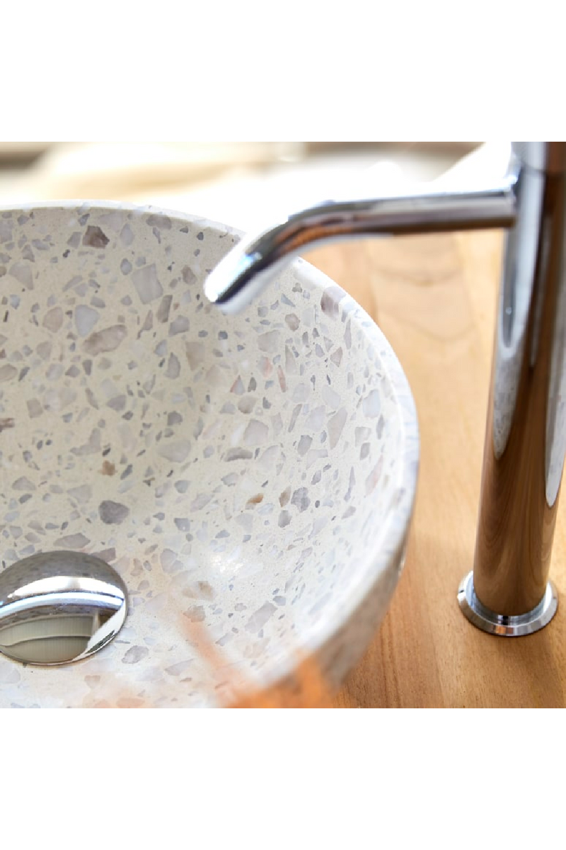 Round Terrazzo Bathroom Sink | Tikamoon Elea | Woodfurniture.com