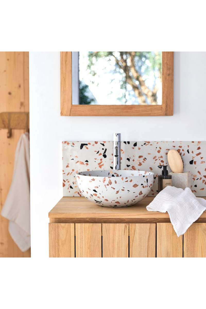 Round Terrazzo Bathroom Sink | Tikamoon Elea | Woodfurniture.com