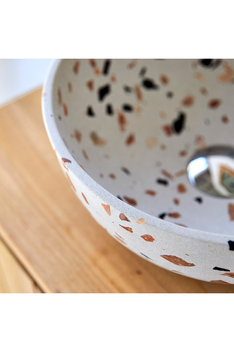 Round Terrazzo Bathroom Sink | Tikamoon Elea | Woodfurniture.com