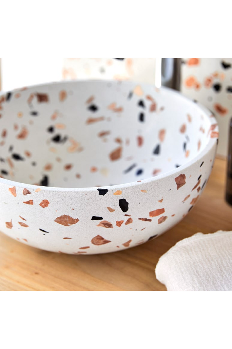 Round Terrazzo Bathroom Sink | Tikamoon Elea | Woodfurniture.com