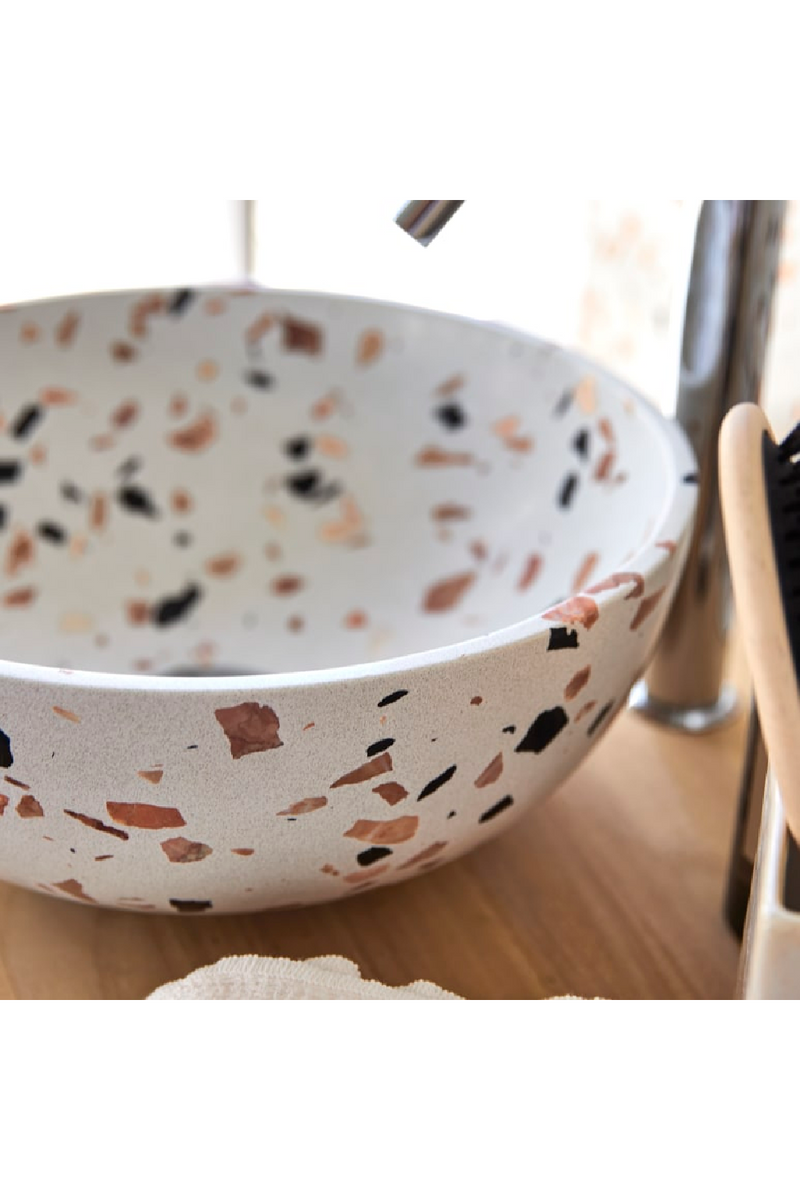 Round Terrazzo Bathroom Sink | Tikamoon Elea | Woodfurniture.com