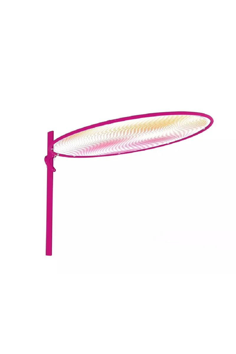 Sleek Round Pink Parasol (9'10") | Umbrosa Eclipsum UX by Karim Rashid | Woodfurniture.com