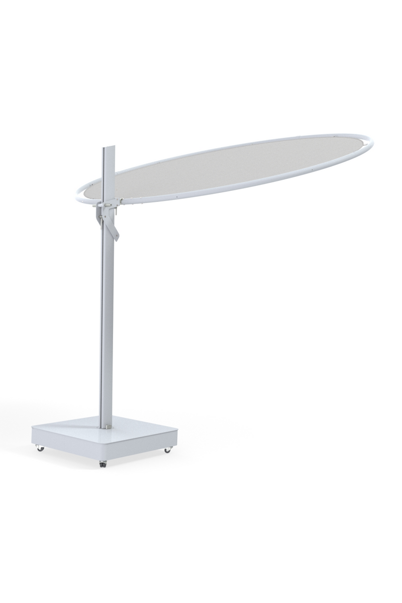 Sleek Round White Parasol | Umbrosa Eclipsum UX | Woodfurniture.com