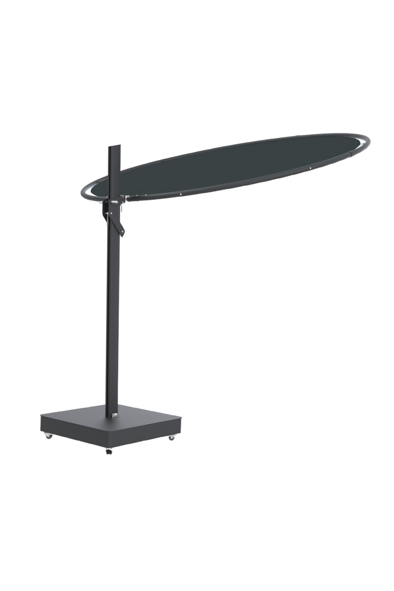 Sleek Round Black Parasol | Umbrosa Eclipsum UX | Woodfurniture.com