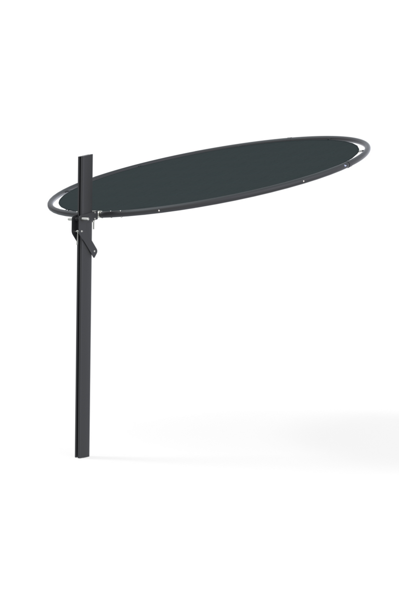 Sleek Round Black Parasol | Umbrosa Eclipsum UX | Woodfurniture.com