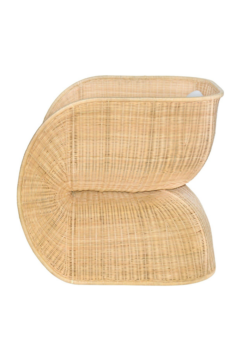 Rattan Curved Lounge Chair | Versmissen Fole | Woodfurniture.com