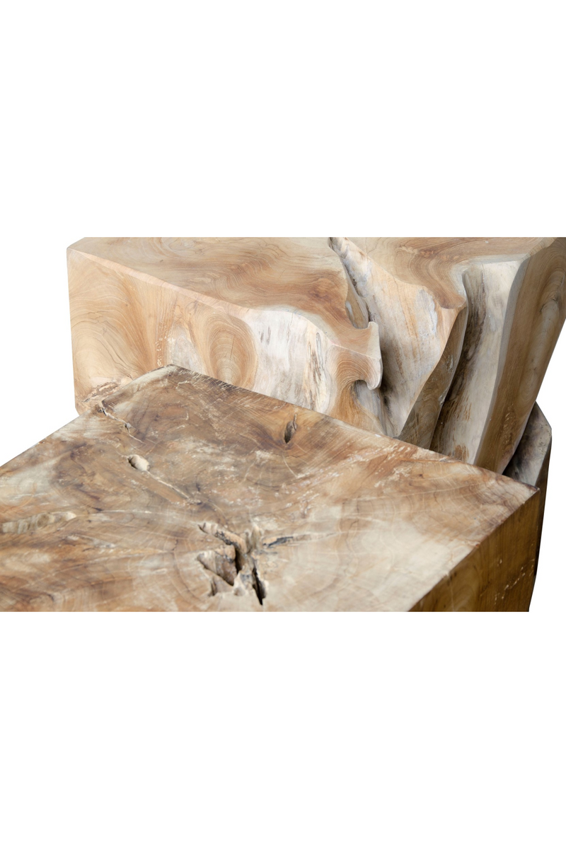 Teak Cube Table / Stool | Versmissen Root | Woodfurniture.com