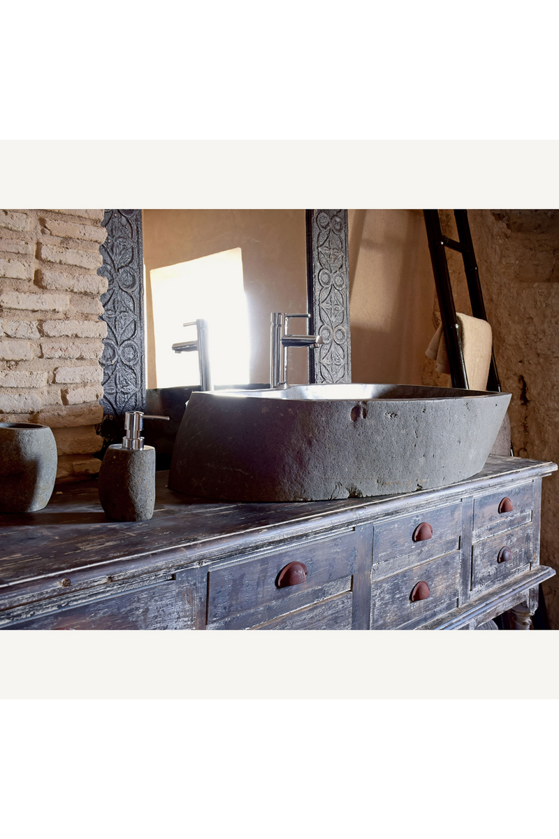 Gray Stone Bathroom Sink | Vical Home Aquarium | Woodfurniture.com