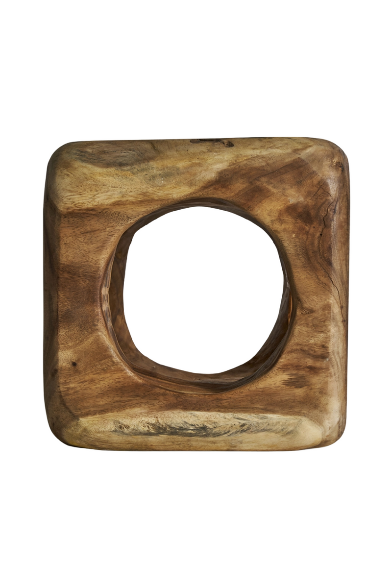 Wooden Cube Holed Stool | Vical Home Arusa | Woodfurniture.com