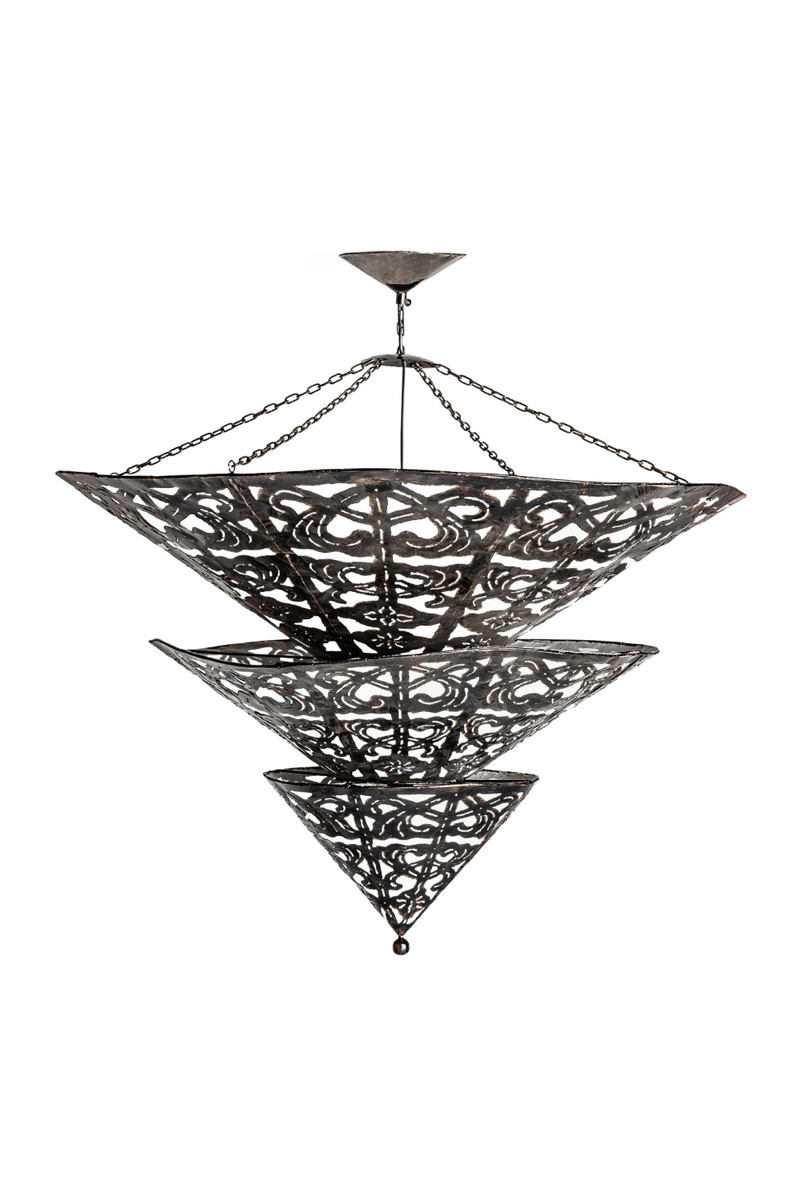 Black Tiered Triangle Chandelier | Vical Home | Woodfurniture.com