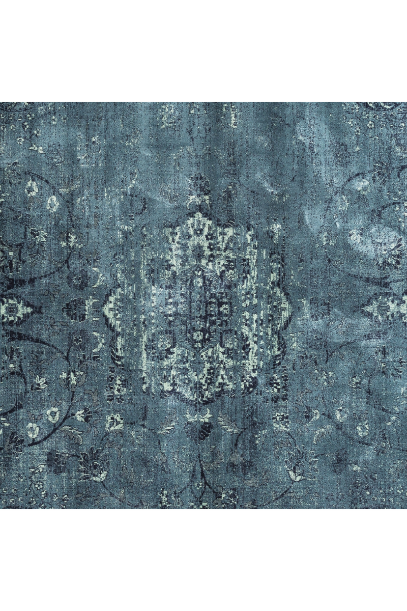 Turquoise Viscose Area Rug 9'6" x 6'6" | Vical Home Mirta | Woodfurniture.com