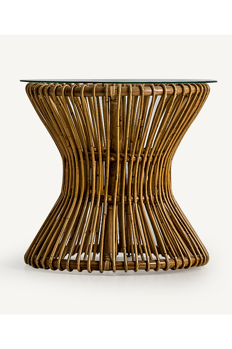 Rattan Hourglass Side Table | Vical Home Suria | Woodfurniture.com