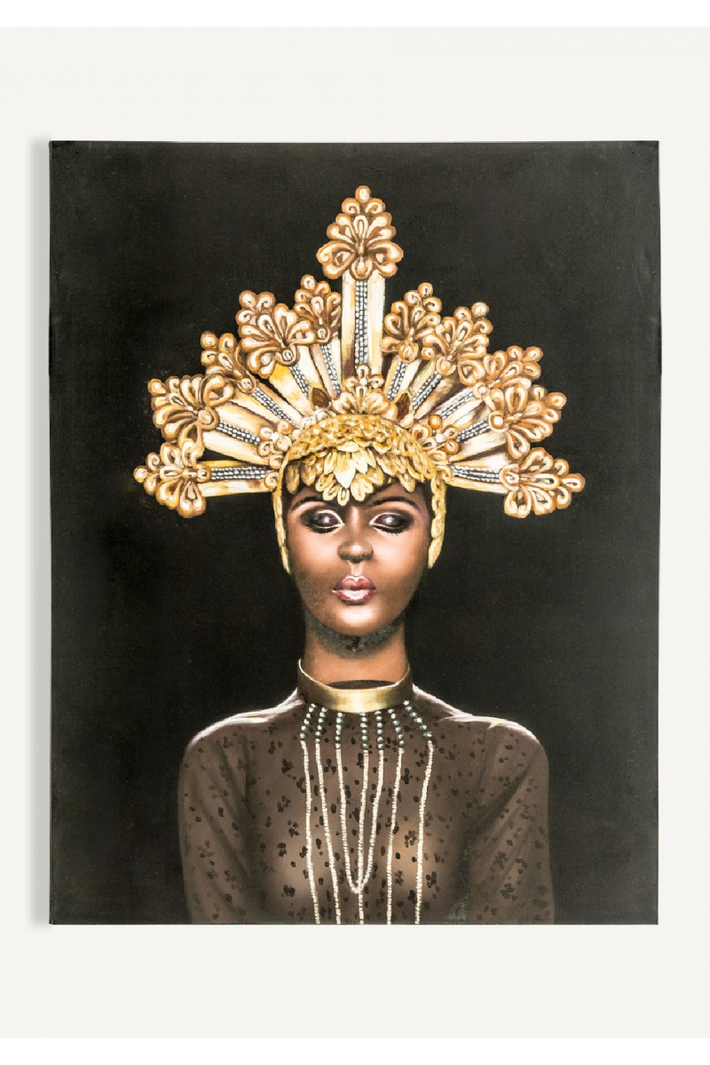 Golden Headdress Art Print | Vical Home Niurka | Woodfurniture.com