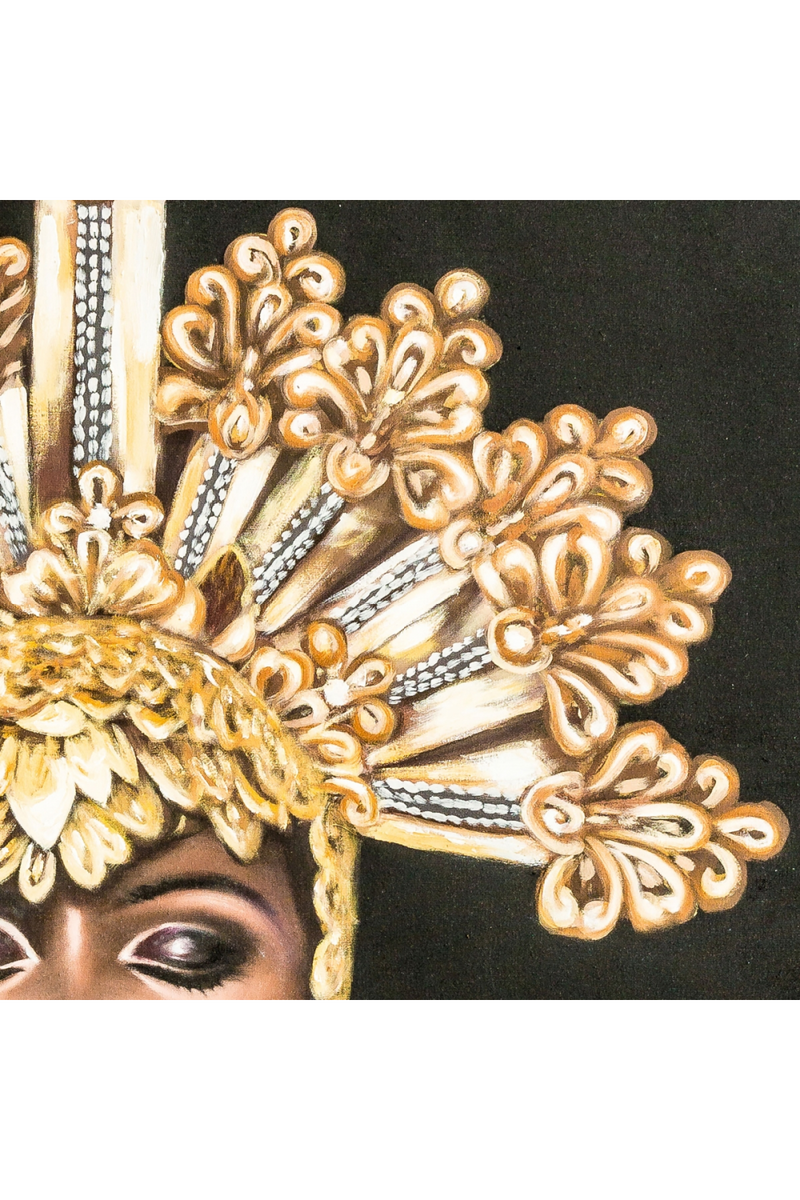 Golden Headdress Art Print | Vical Home Niurka | Woodfurniture.com