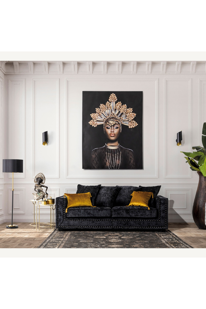 Golden Headdress Art Print | Vical Home Niurka | Woodfurniture.com