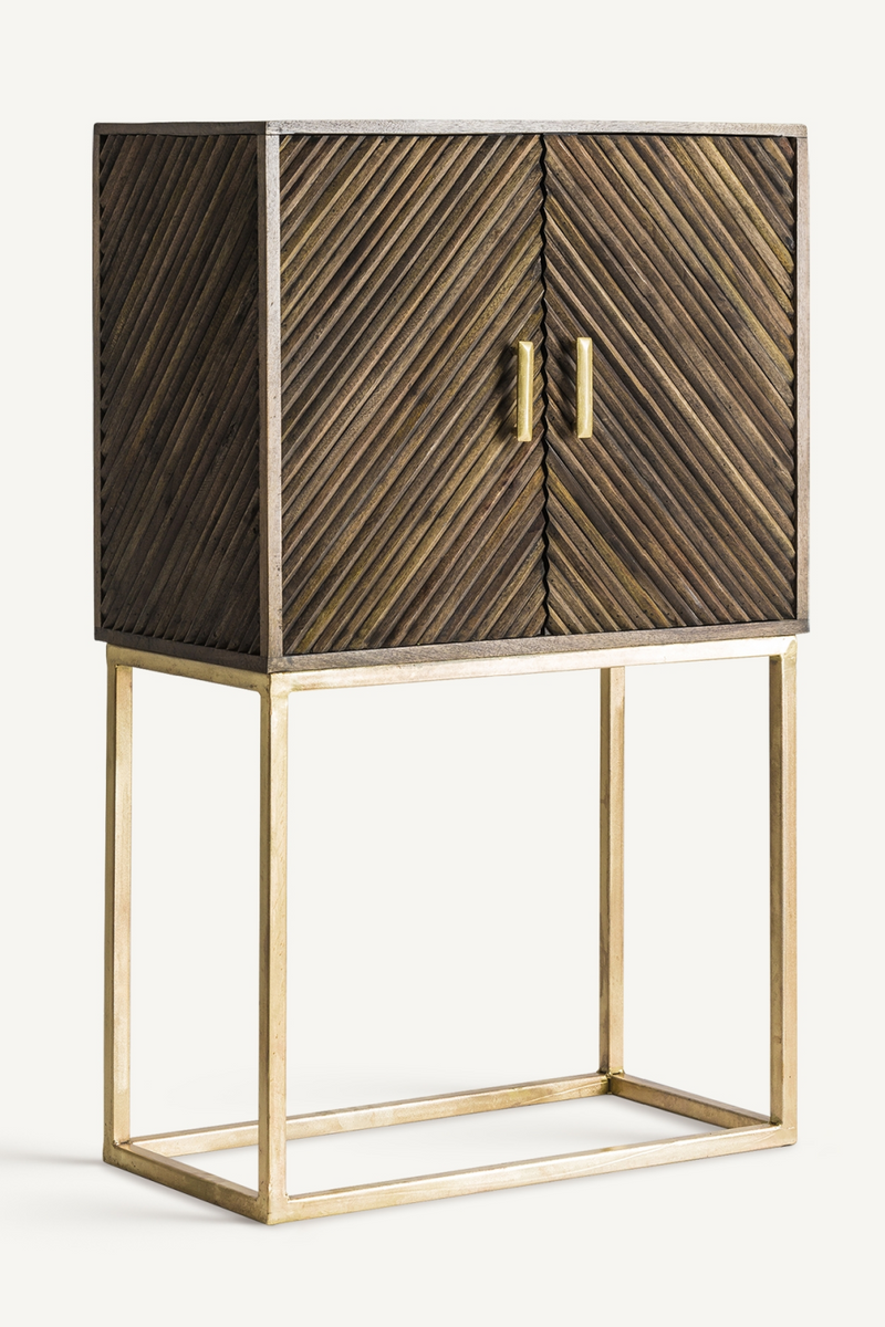 Gold 2-Door Bar Cabinet | Vical Home Kraj | Woodfurniture.com