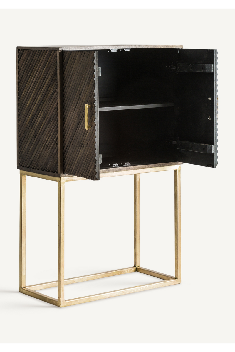 Gold 2-Door Bar Cabinet | Vical Home Kraj | Woodfurniture.com