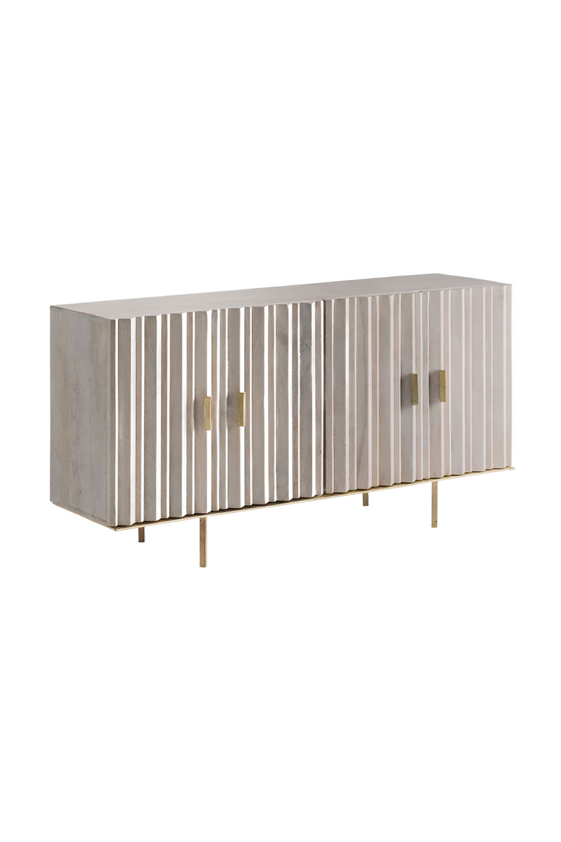 White Ridged 4-Door Sideboard | Vical Home Lure | Oroatrade.com