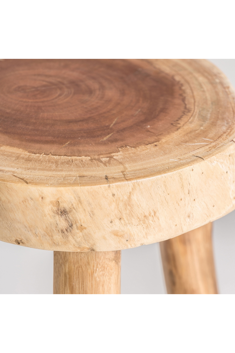 Suar Wood 3-Legged Stool | Vical Home Clues | Woodfurniture.com