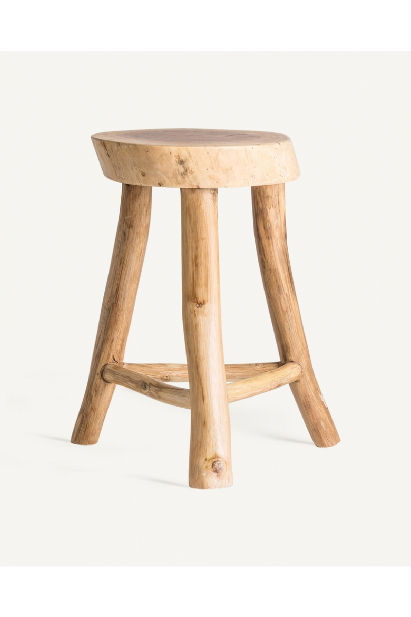 Suar Wood 3-Legged Stool | Vical Home Clues | Woodfurniture.com