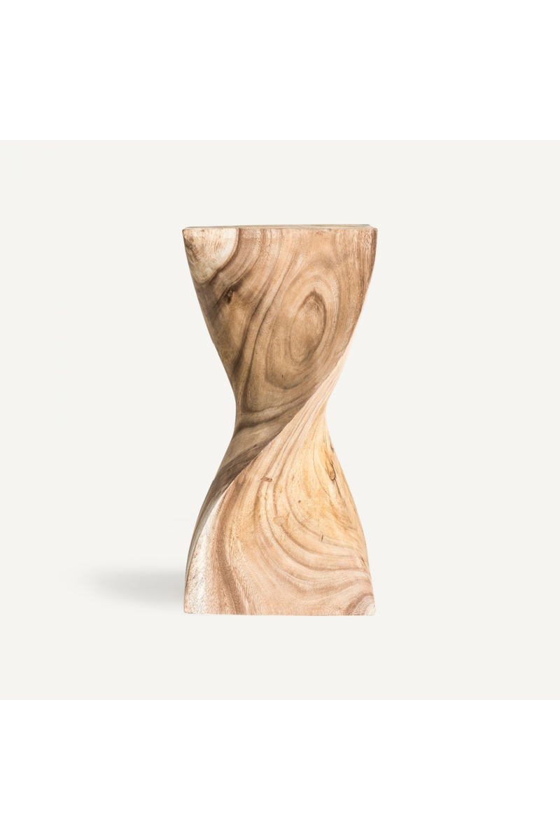 Natural Wooden Twisted Side Table | Vical Home Yendi | Woodfurniture.com