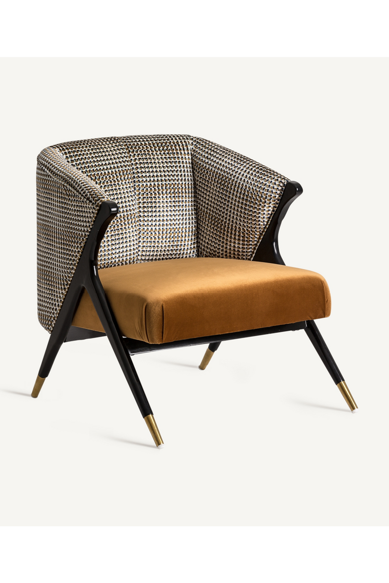 Ocher Velvet Seat Armchair | Vical Home Brillon | Woodfurniture.com