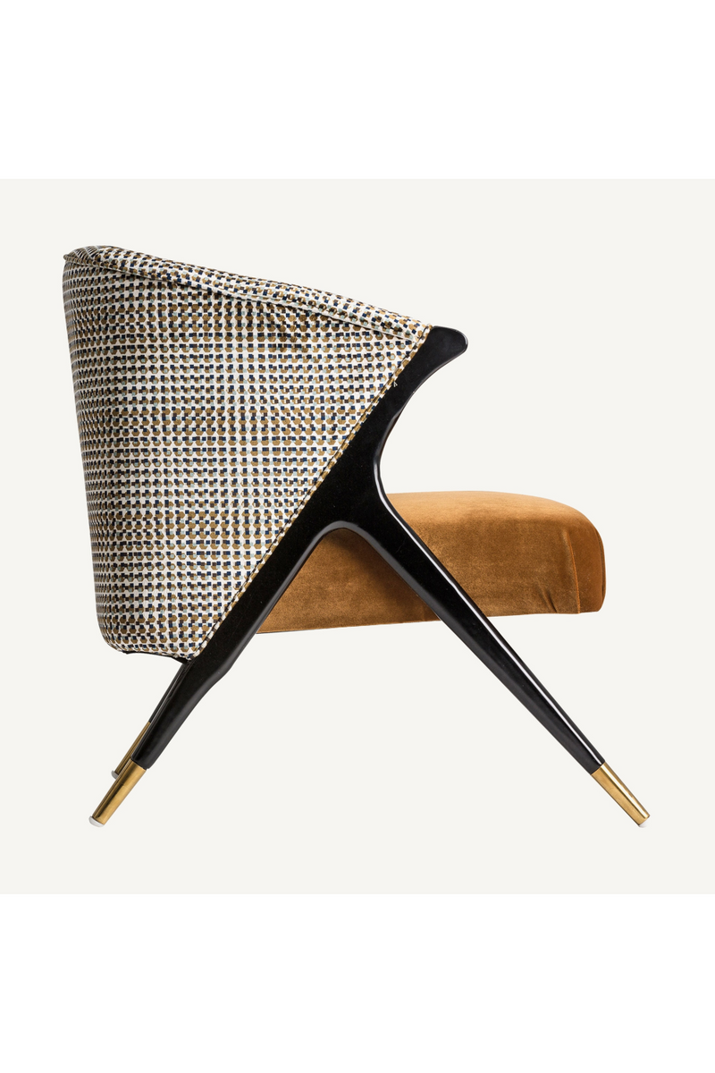 Ocher Velvet Seat Armchair | Vical Home Brillon | Woodfurniture.com