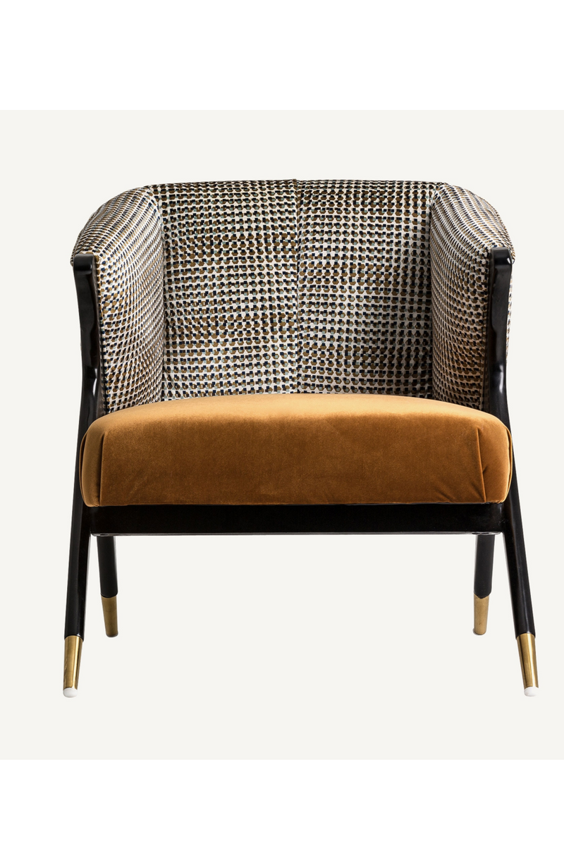 Ocher Velvet Seat Armchair | Vical Home Brillon | Woodfurniture.com