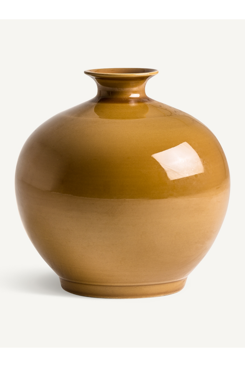 Yellow Ceramic Vase | Vical Home Mustard | Woodfurniture.com