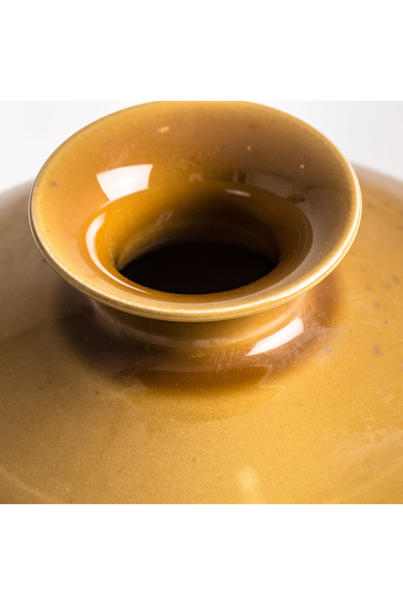 Yellow Ceramic Vase | Vical Home Mustard | Woodfurniture.com