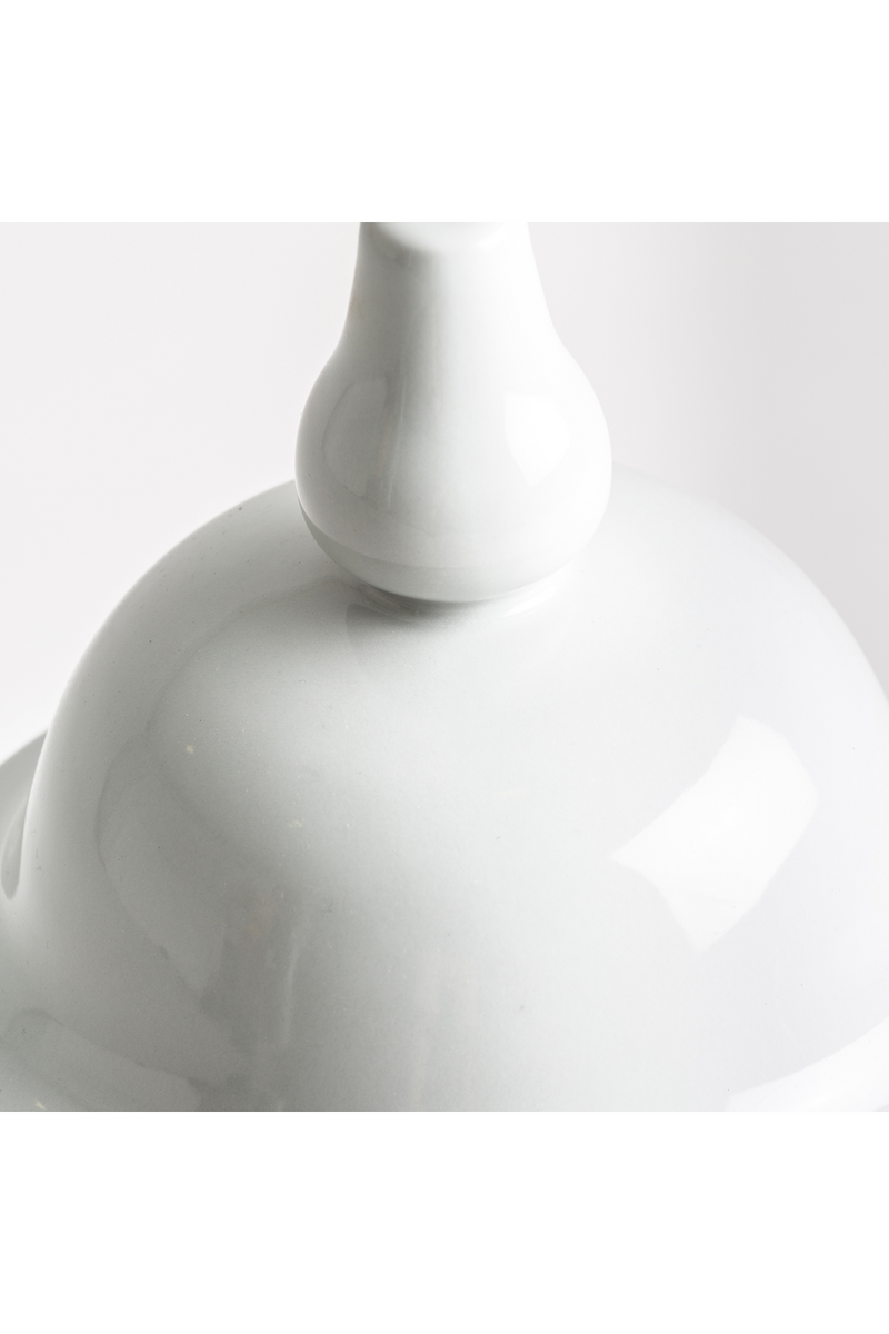 White Ceramic Lidded Vase | Vical Home Elina | Woodfurniture.com