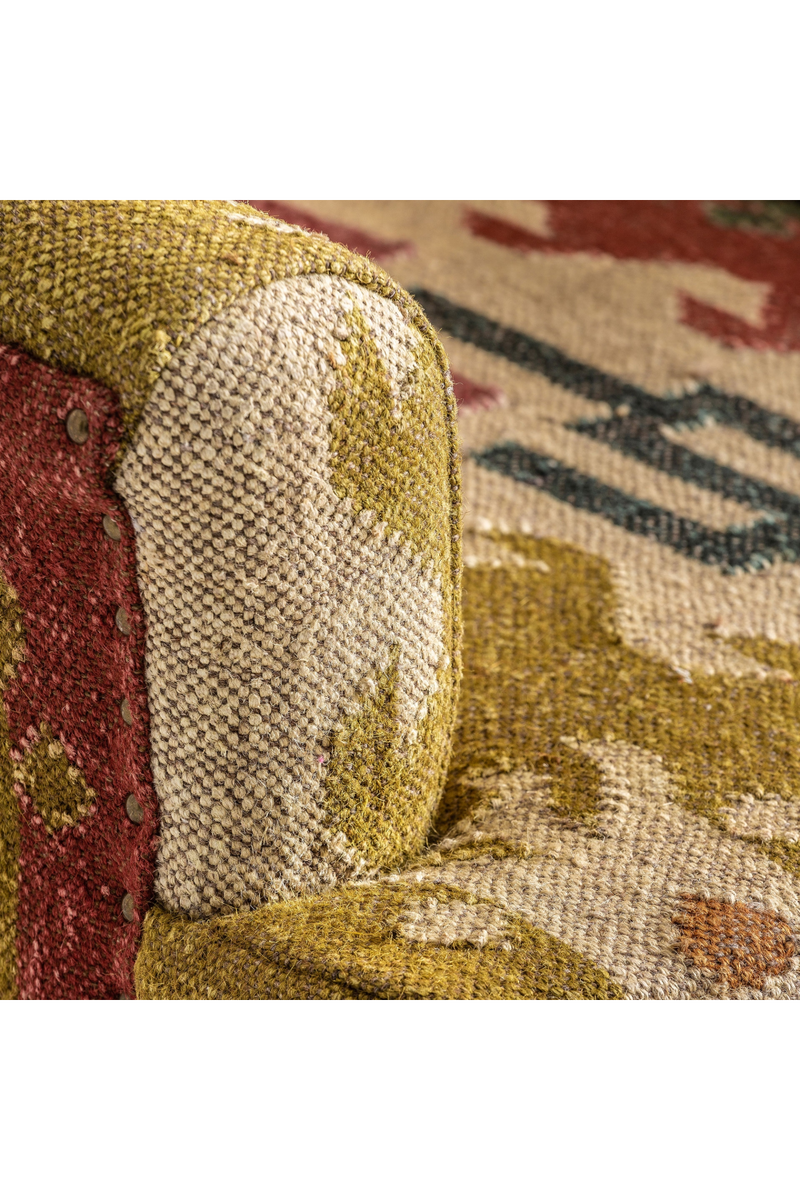 Kilim Print Jute Armchair | Vical Home Sveta | Woodfurniture.com