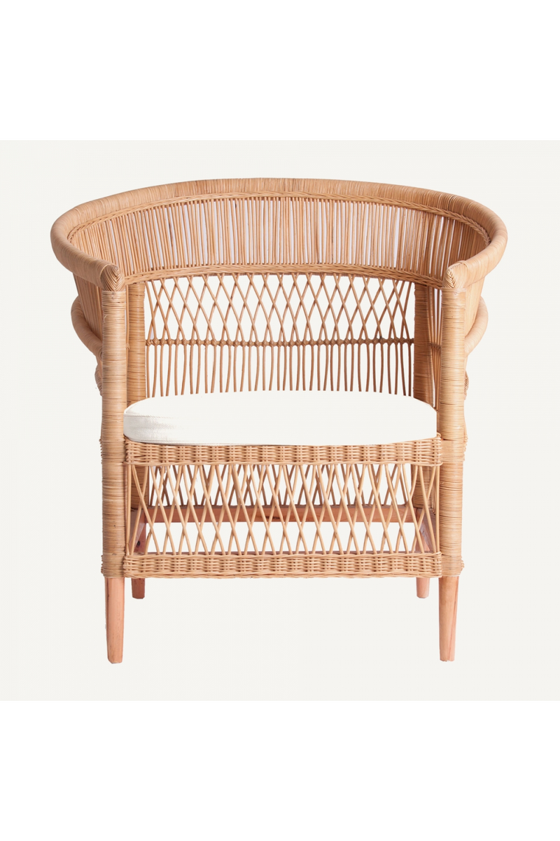 Rattan Padded Contemporary Armchair | Vical Home Elna | Woodfurniture.com