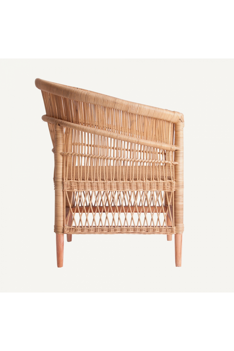 Rattan Padded Contemporary Armchair | Vical Home Elna | Woodfurniture.com