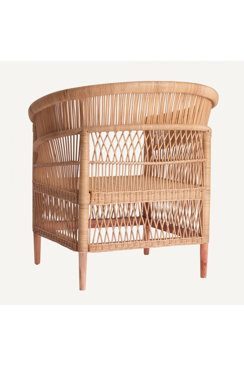 Rattan Padded Contemporary Armchair | Vical Home Elna | Woodfurniture.com