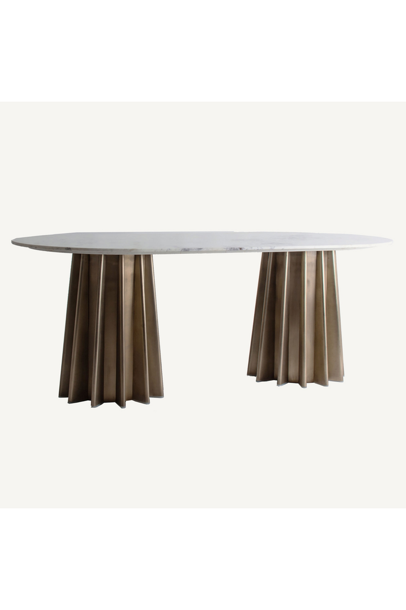 Oval Marble Dining Table | Vical Home Lezey | Woodfurniture.com