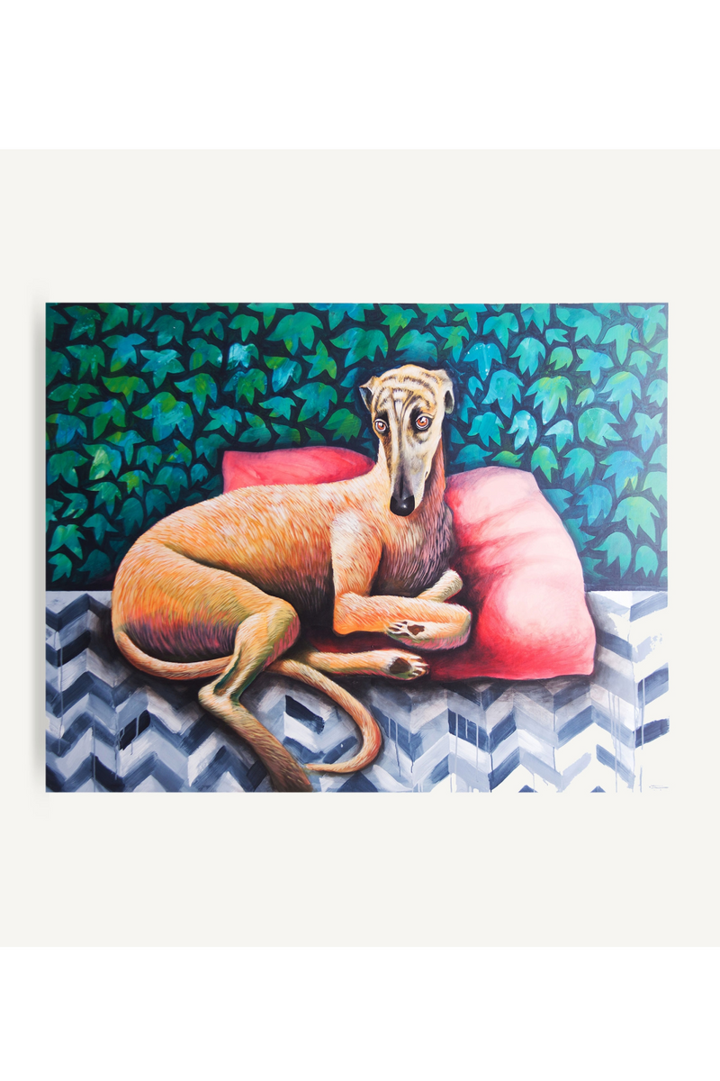 Hound Dog Art Print | Vical Home Greyhound | Woodfurniture.com