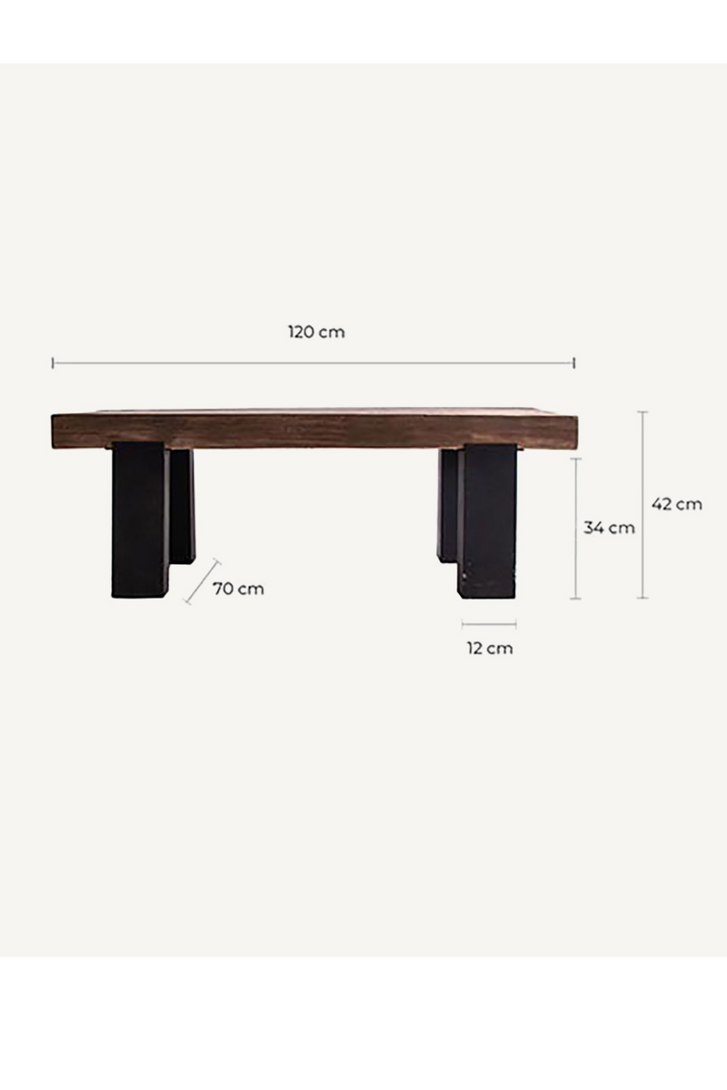 Two-Toned Pine Coffee Table | Vical Home Tello | Woodfurniture.com