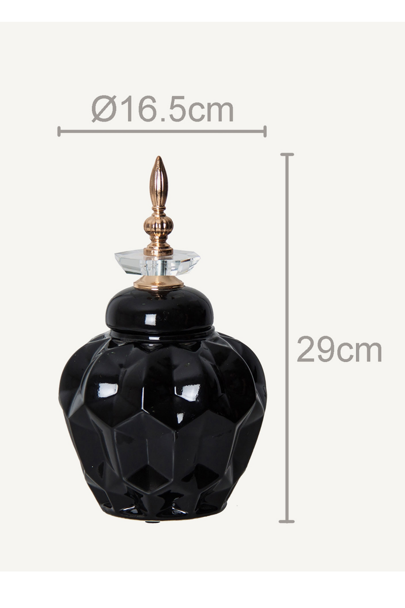 Black Ceramic Oriental Vase S | Vical Home Heyer | Woodfurniture.com