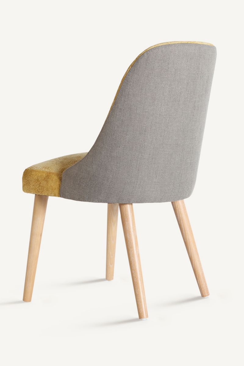 Yellow Linen Dining Chair (2) | Vical Home Lage | Woodfurniture.com