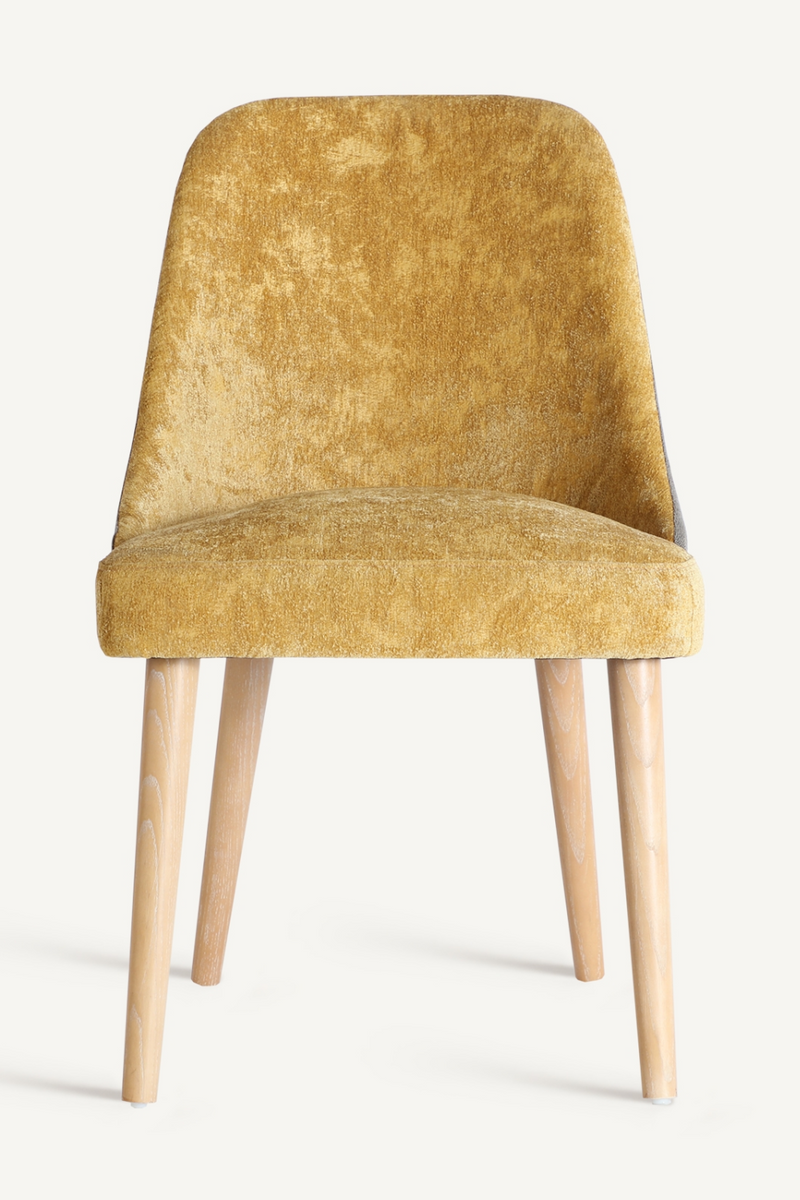 Yellow Linen Dining Chair (2) | Vical Home Lage | Woodfurniture.com