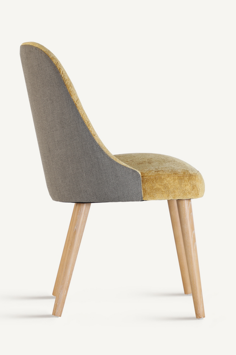 Yellow Linen Dining Chair (2) | Vical Home Lage | Woodfurniture.com