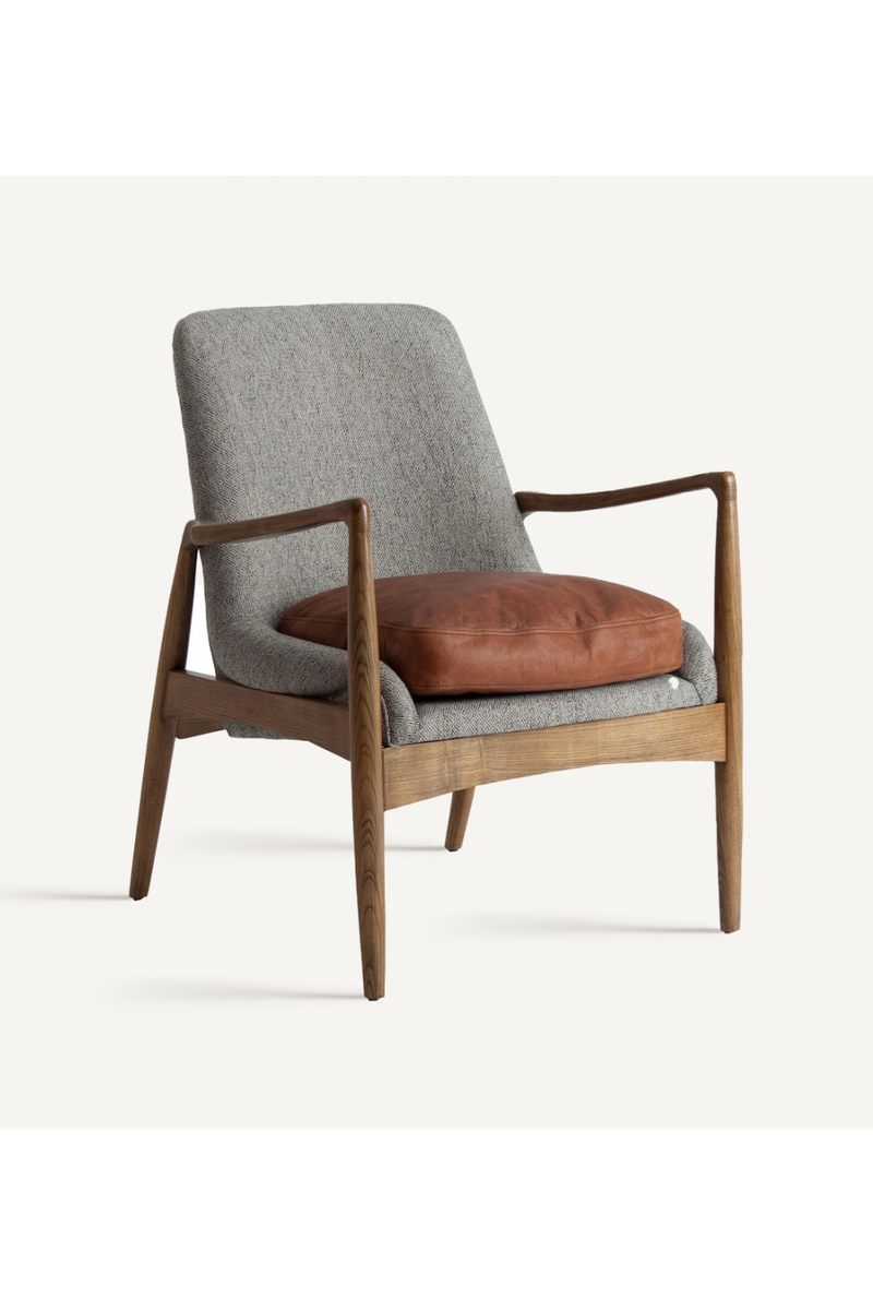 Gray Upholstered Nordic Armchair | Vical Home Elati | Woodfurniture.com